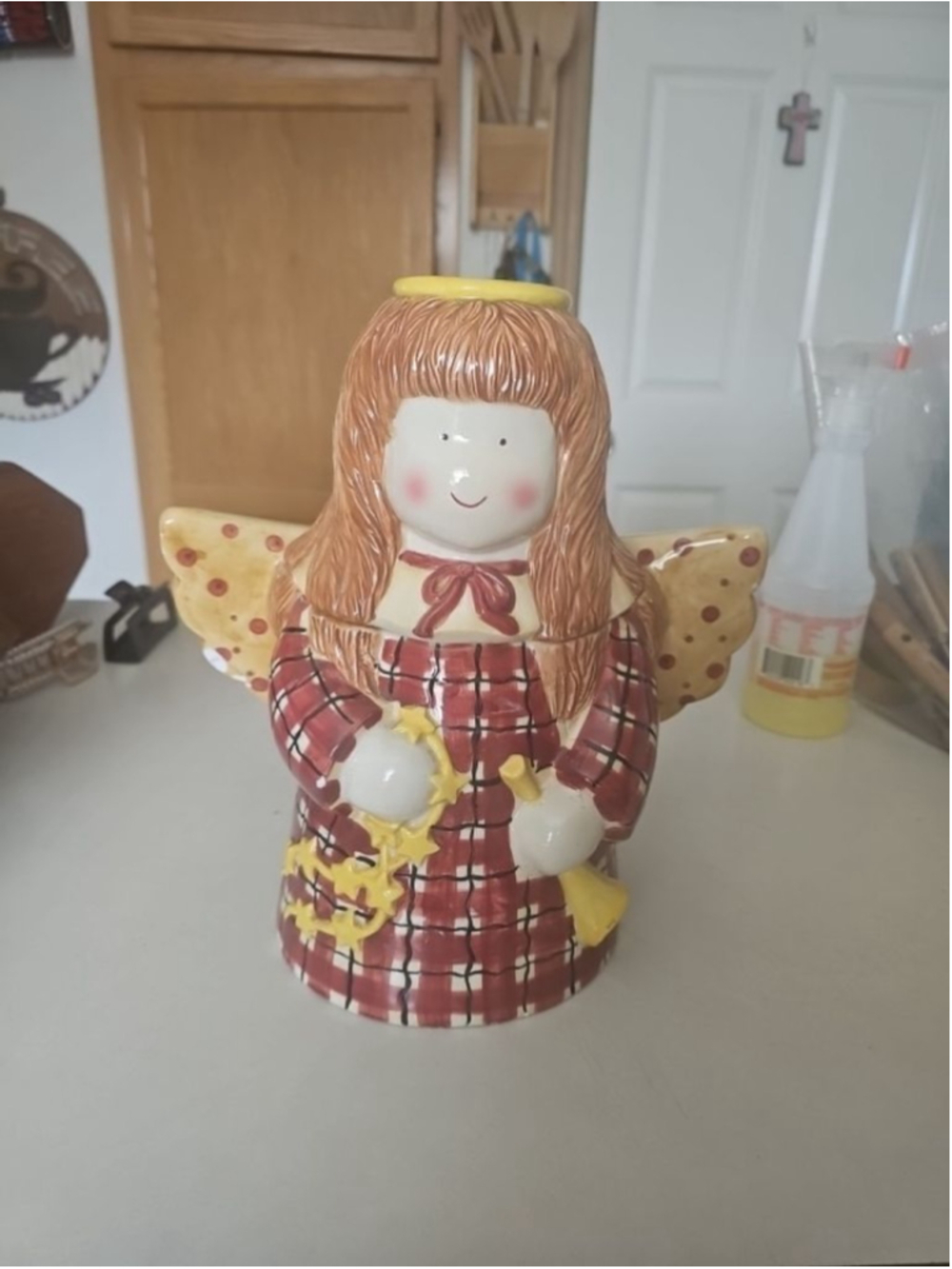 Vintage Debbie Mumm Sakura "Gathering of Angels" Ceramic Cookie Jar (1998)